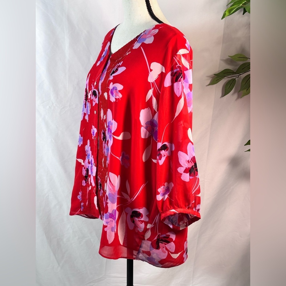 Calvin Klein Red Women's Blouse - Picture 4 of 13